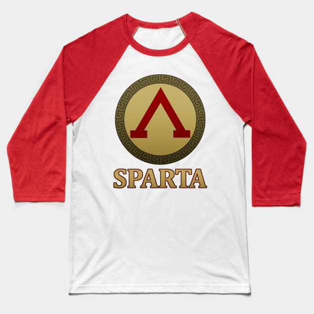 Sparta Shield Baseball T-Shirt by AgemaApparel